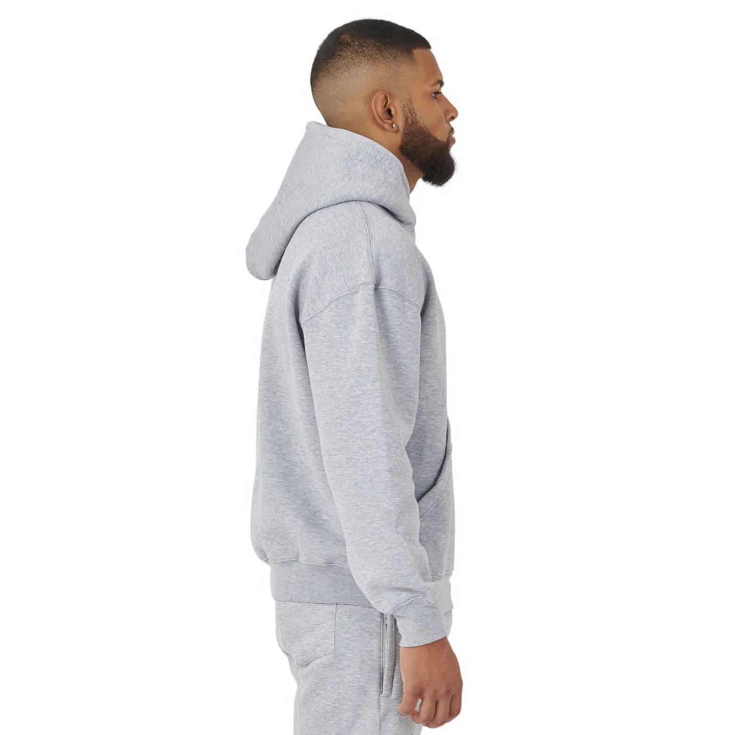 ESSENTIAL HOODIE - MARL GREY - BEMADE