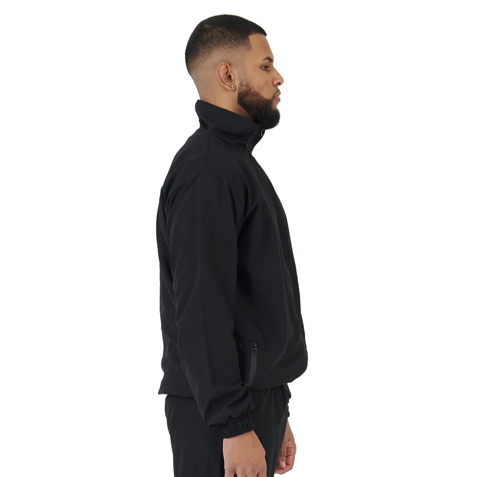 TRAINING ZIP-UP TRACK JACKET - BLACK - BEMADE