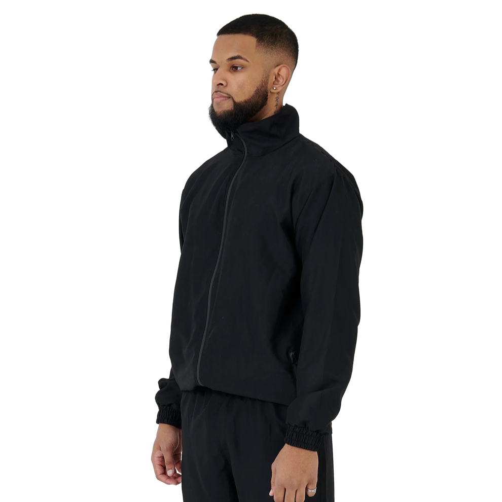 TRAINING ZIP-UP TRACK JACKET - BLACK - BEMADE