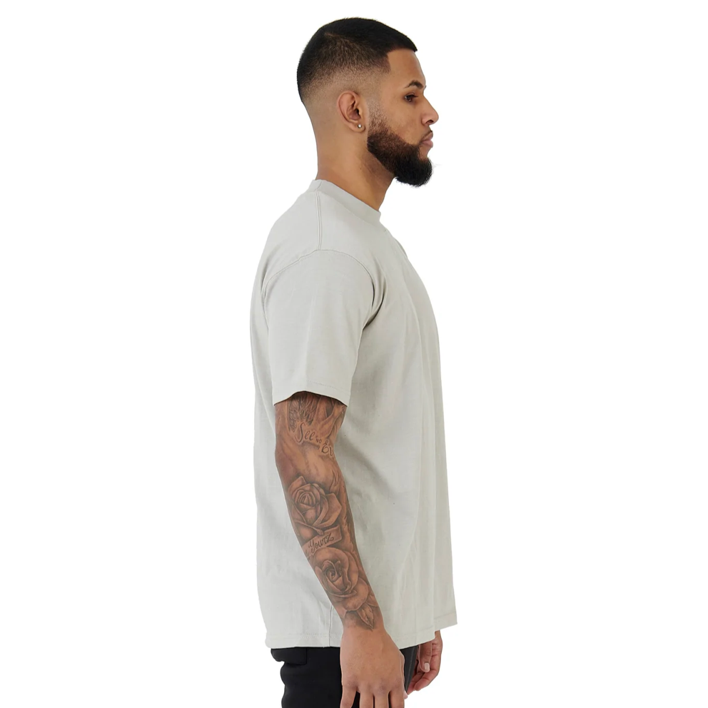 ESSENTIAL TRAINING TEE - STONE GREY - BEMADE