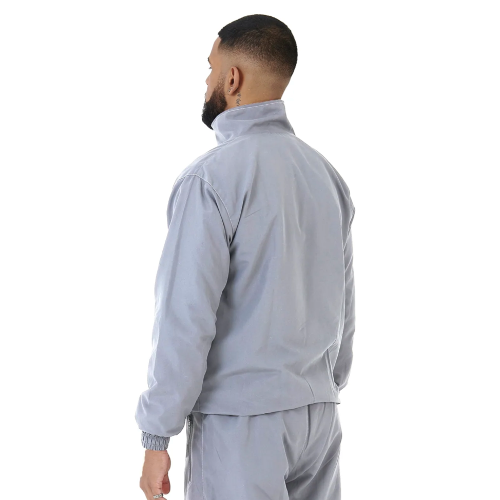 TRAINING ZIP-UP TRACK JACKET - GREY - BEMADE