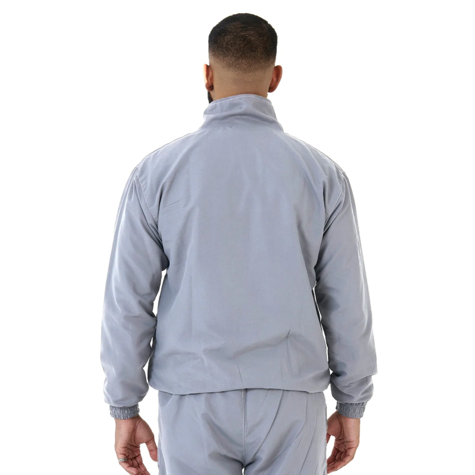 TRAINING ZIP-UP TRACK JACKET - GREY - BEMADE