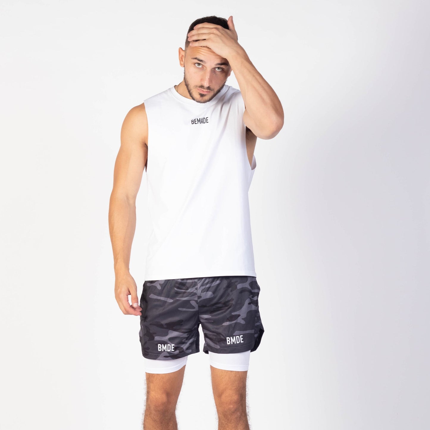 BEMADE 5" LINER SHORTS - BLACK CAMO - BEMADE